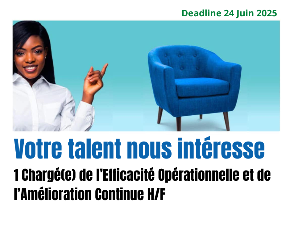 La Banque De l’Union Côte d'Ivoire recrute 1 Chargé(e) de l’Efficacité Opérationnelle et de l’Amélioration Continue H/F
