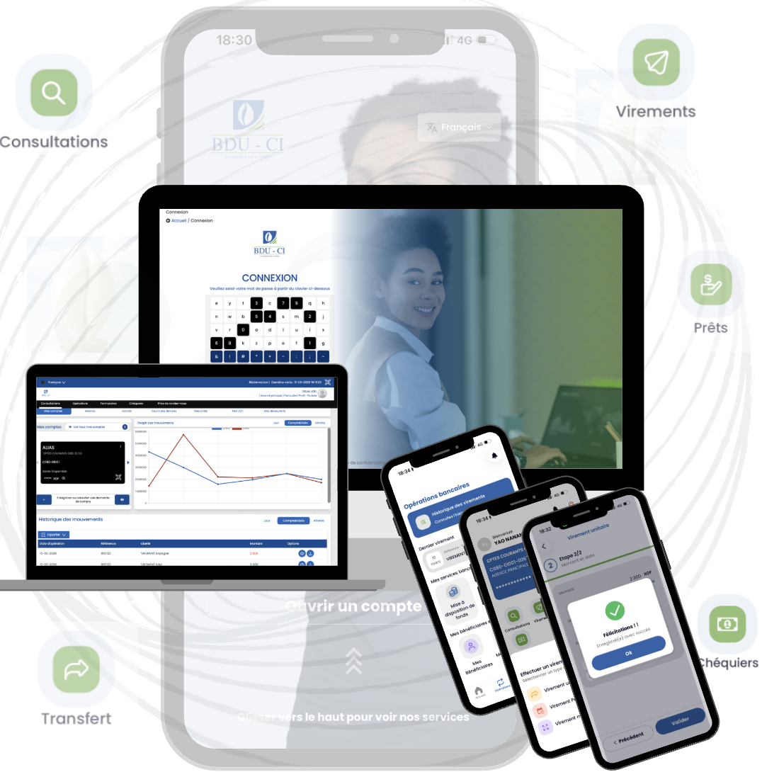 Application BDU Mobile Banque Côte d'Ivoire